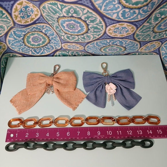 Purse Charm Set - Chain and Bow - Picture 2 of 8